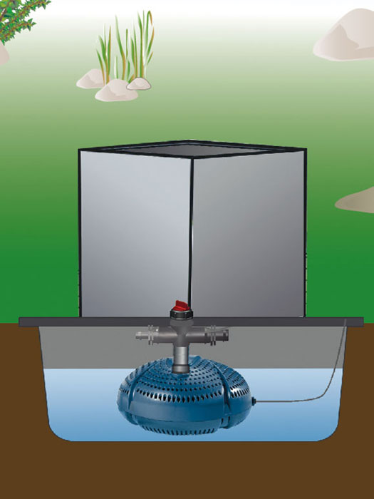 Brunnen mit Edelstahl-Würfel WaterCube von FIAP (Art.Nr. FI2608)